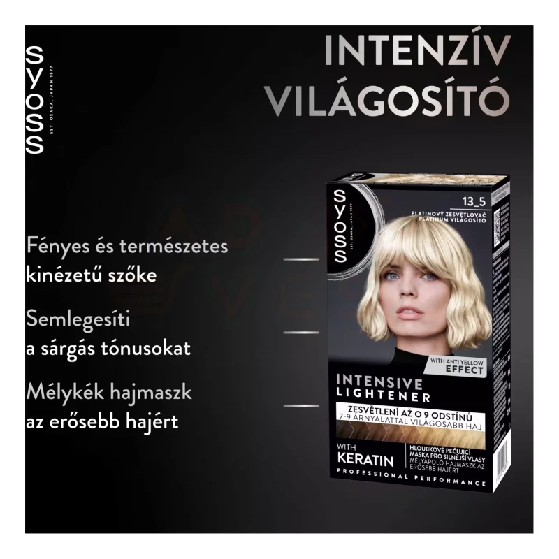 Syoss Color tartós hajfesték 13-5 platinum világosító Kép