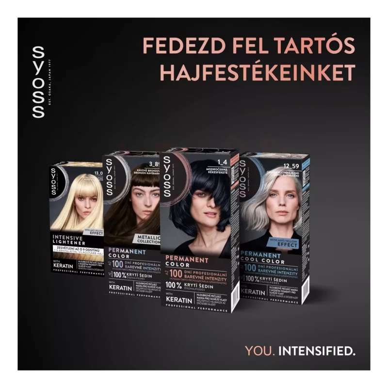 Syoss Color tartós hajfesték 1-4 kékesfekete Kép