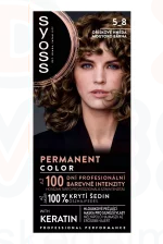 Syoss Color tartós hajfesték 5-8 mogyoró barna Kép