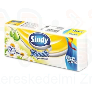 Sindy papírzsebkendő 3 rétegű 100 db Kamilla