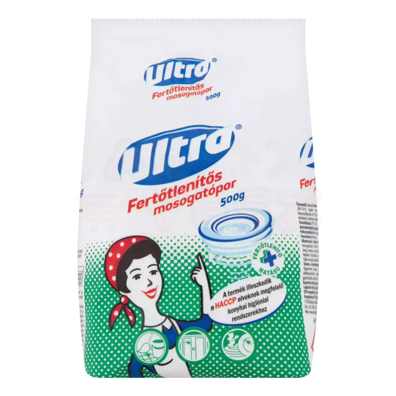 ULTRA Fertőtlenítő hatású mosogatópor 500 g Kép