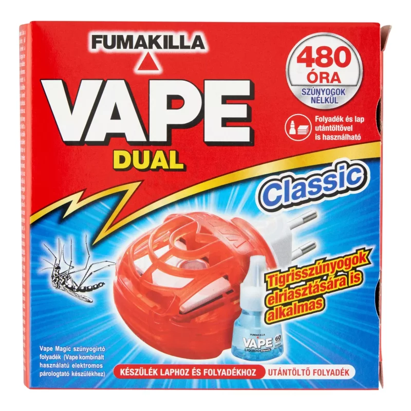 VAPE Classic elektromos készülék lapkához&folyadékhoz+szúnyogirtó folyadék 60éj Kép