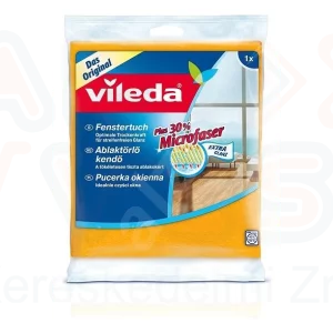 VILEDA Ablaktörlő kendő 30% mikroszállal