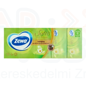 Zewa Softis papírzsebkendő 4 rétegű 10x9 db Aloe Balsam
