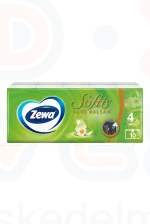 Zewa Softis papírzsebkendő 4 rétegű 10x9 db Aloe Balsam Kép