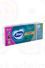 Zewa Softis papírzsebkendő 4 rétegű 10x9 db Menthol Breeze Kép