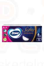 Zewa Softis papírzsebkendő 4 rétegű 10x9 db Classic Illatmentes Kép
