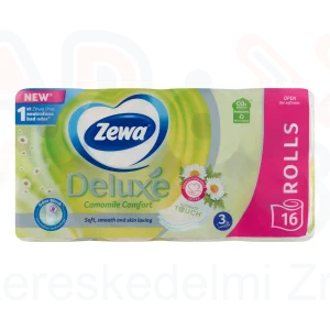 Zewa Deluxe toalettpapír 3 rétegű 16 tekercs Camomile Comfort