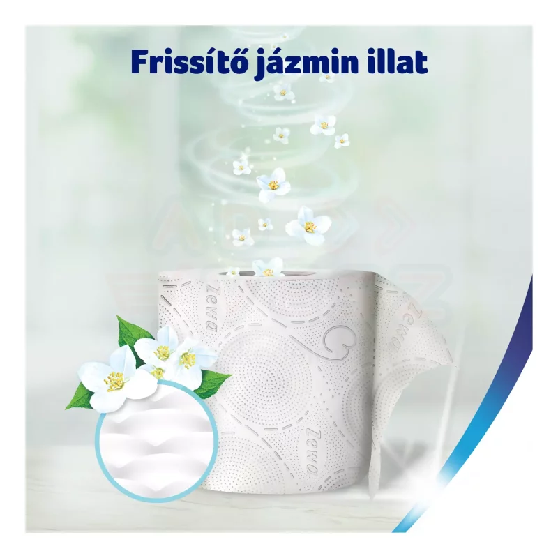 Zewa Deluxe toalettpapír 3 rétegű 16 tekercs Jasmine Blossom Kép