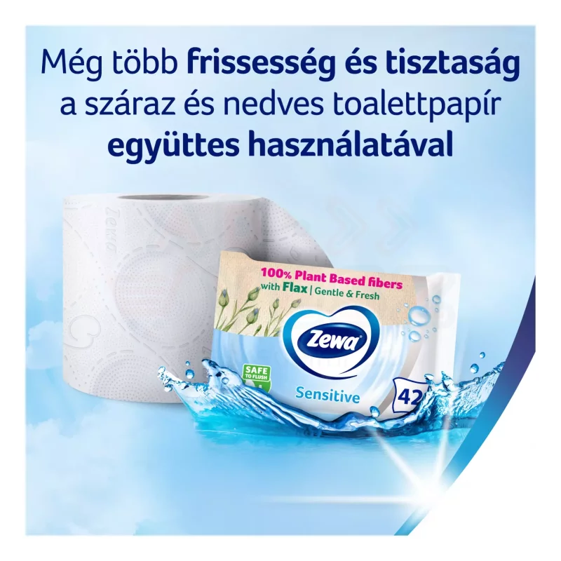 Zewa Deluxe toalettpapír 3 rétegű 16 tekercs Delicate Care Kép