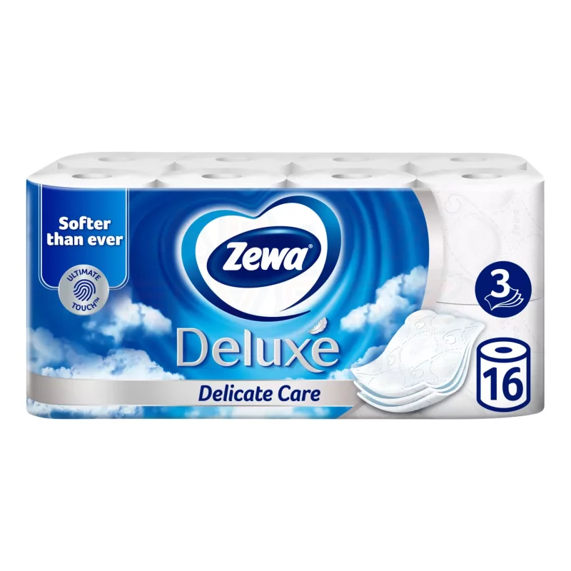 Zewa Deluxe toalettpapír 3 rétegű 16 tekercs Delicate Care Kép