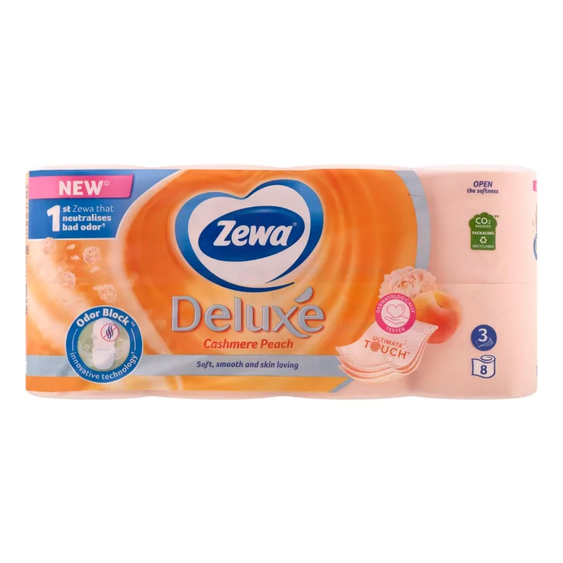Zewa Deluxe toalettpapír 3 rétegű 8 tekercs Cashmere Peach Kép