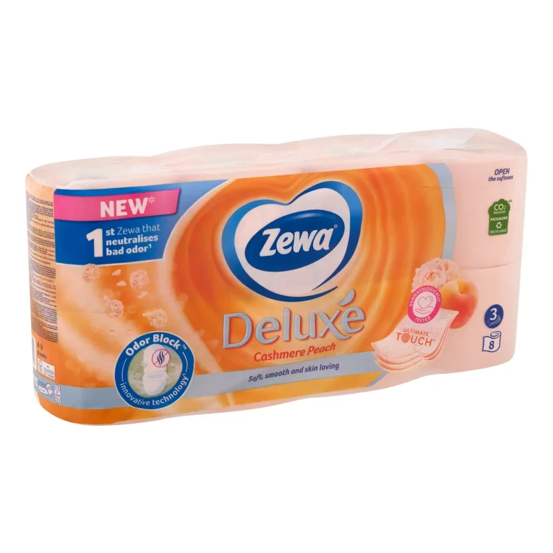 Zewa Deluxe toalettpapír 3 rétegű 8 tekercs Cashmere Peach Kép