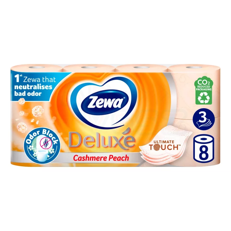 Zewa Deluxe toalettpapír 3 rétegű 8 tekercs Cashmere Peach Kép