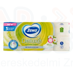 Zewa Deluxe toalettpapír 3 rétegű 8 tekercs Camomile Comfort