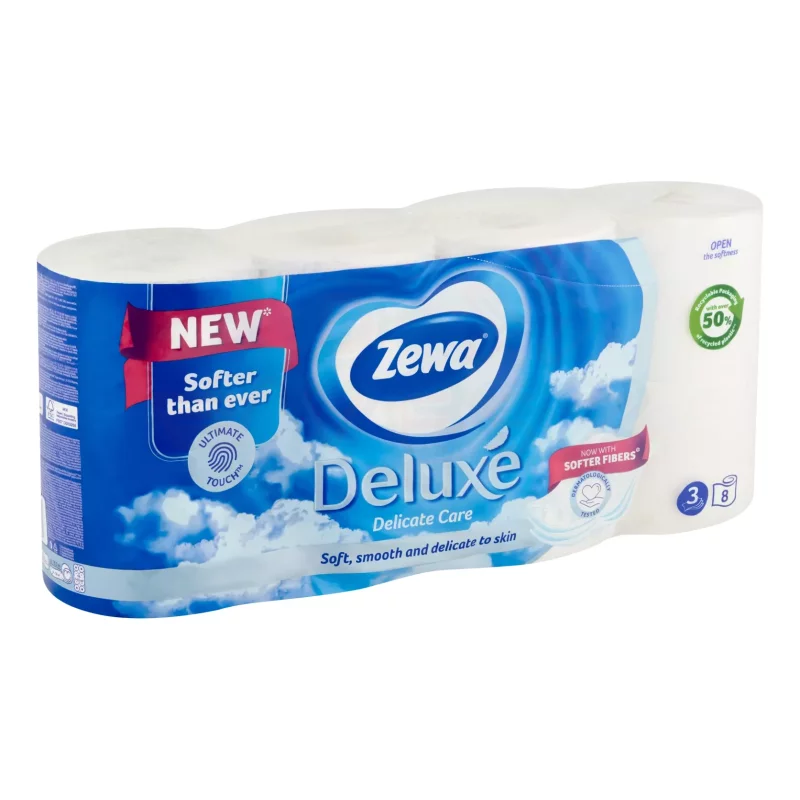 Zewa Deluxe toalettpapír 3 rétegű 8 tekercs Delicate Care Kép