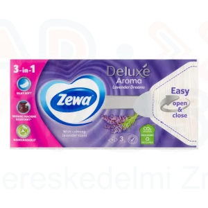 Zewa Deluxe papírzsebkendő 3 rétegű 90 db Lavender Dreams