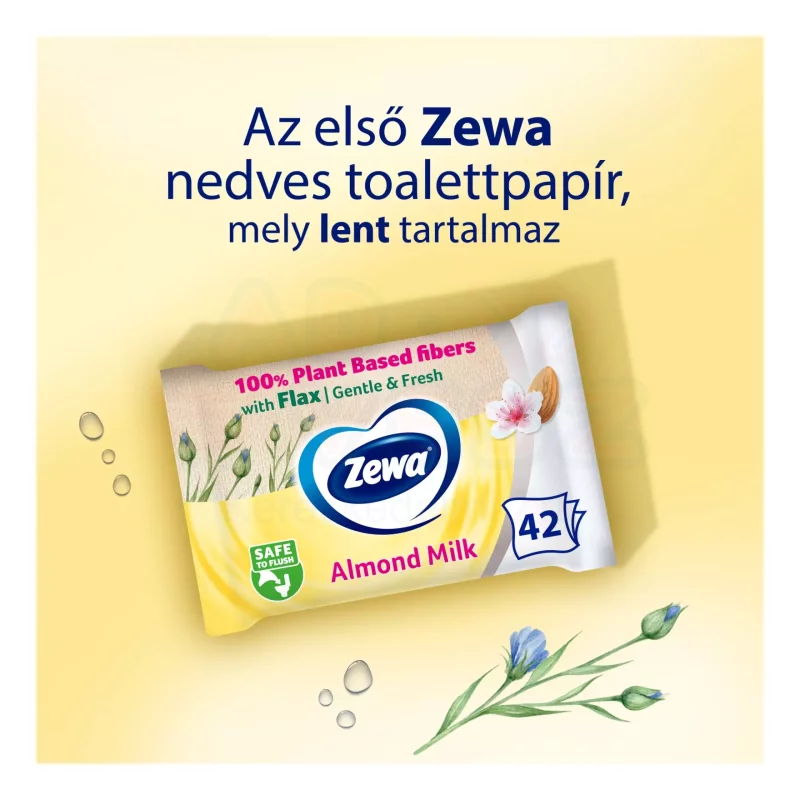 Zewa nedves toalettpapír 42 db Almond Milk Kép
