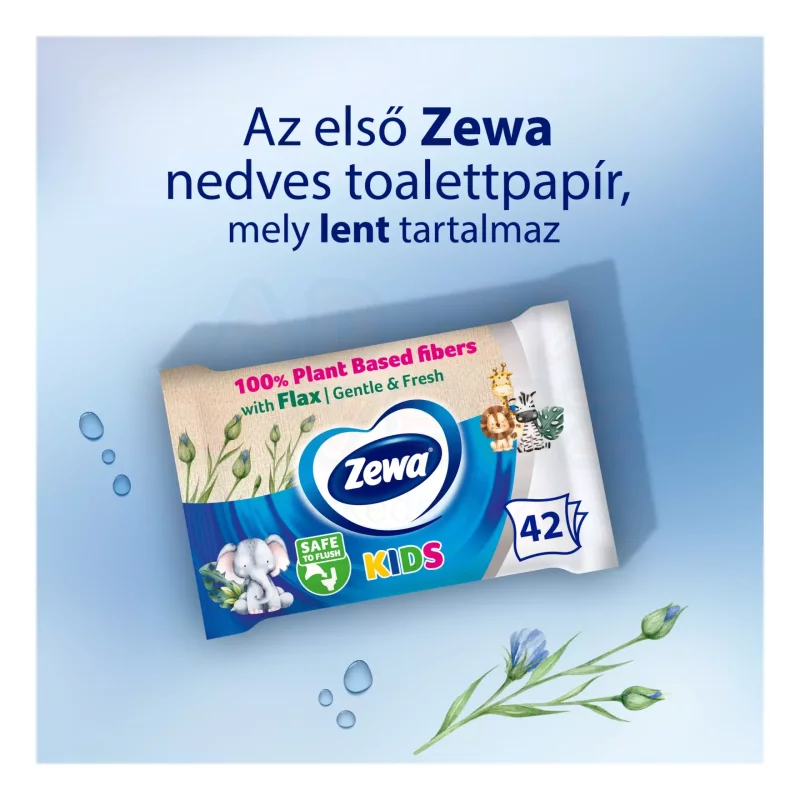 Zewa nedves toalettpapír 42 db Kids Kép
