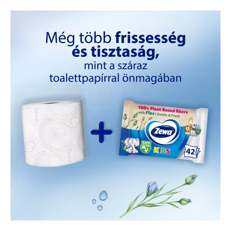 Zewa nedves toalettpapír 42 db Kids Kép