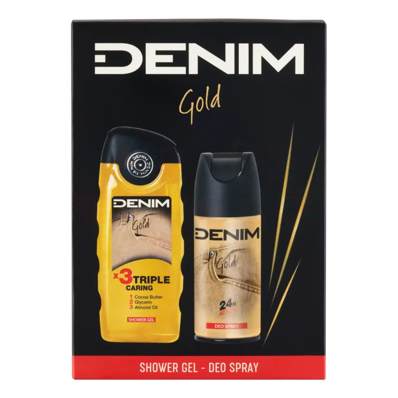 DENIM GOLD ajándékcsomag (deo+tusfürdő) 2025 Kép