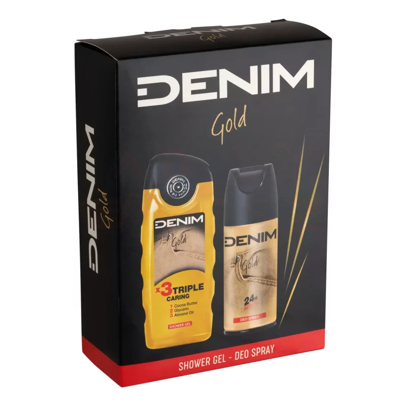 DENIM GOLD ajándékcsomag (deo+tusfürdő) 2025 Kép