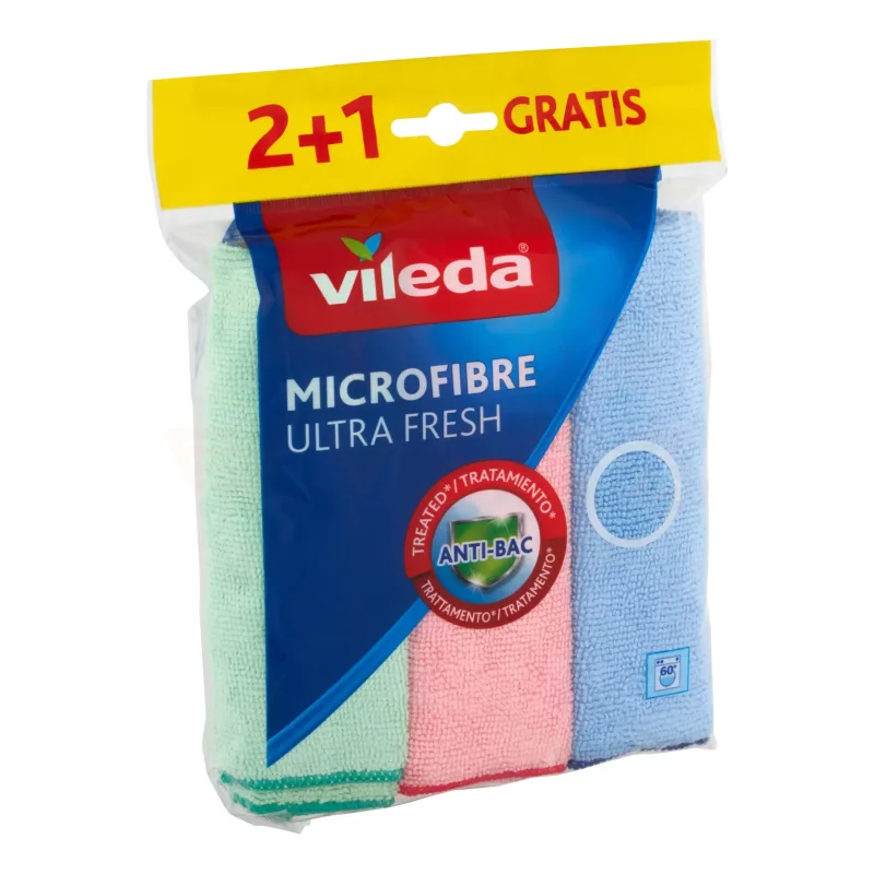VILEDA Ultra Fresh mikroszálas törlőkendő 3 db Kép