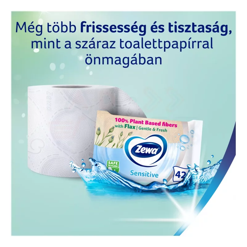 Zewa Deluxe toalettpapír 3 rétegű 4 tekercs Camomile Comfort Kép
