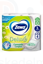 Zewa Deluxe toalettpapír 3 rétegű 4 tekercs Camomile Comfort Kép