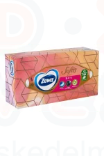 Zewa Softis papírzsebkendő 4 rétegű dobozos 80 db Style illatmentes Kép