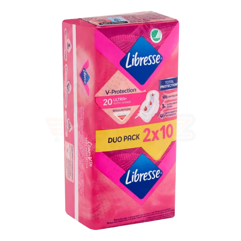 Libresse egészségügyi betét 2x10 db Ultra Normal szárnyas Kép