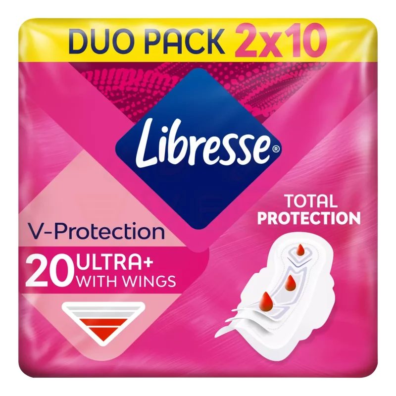 Libresse egészségügyi betét 2x10 db Ultra Normal szárnyas Kép