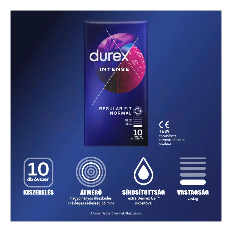 DUREX Óvszer Intense Orgasmic 10 db Kép