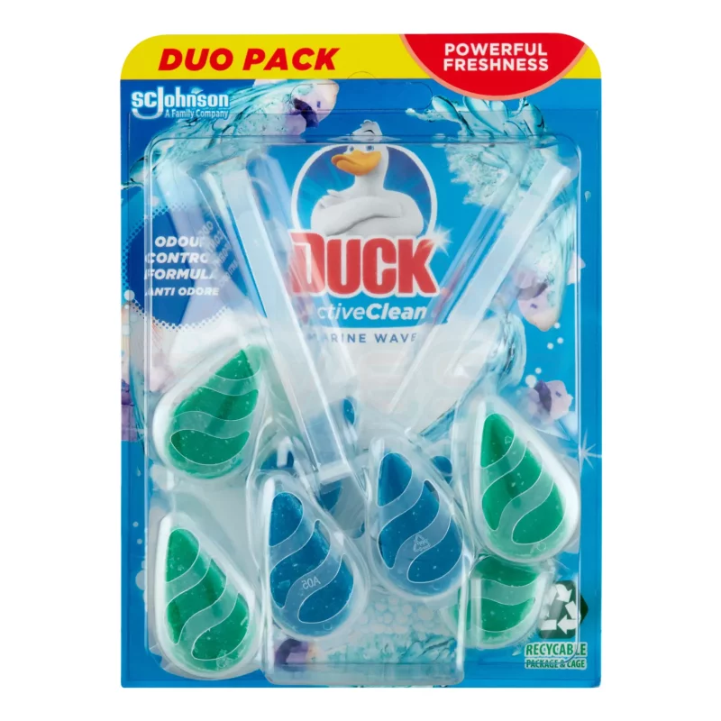 Duck® Active Clean WC-öblítő rúd DUO 77,2 g Marine Kép