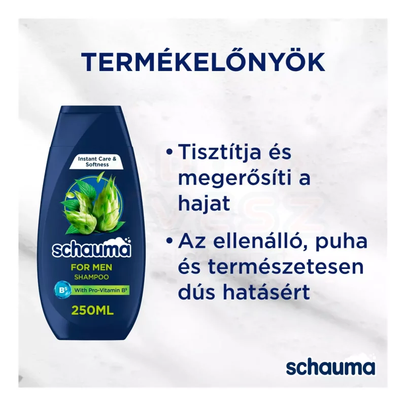Schauma sampon 250 ml For Men (komlóval, minden hajtípusra) Kép