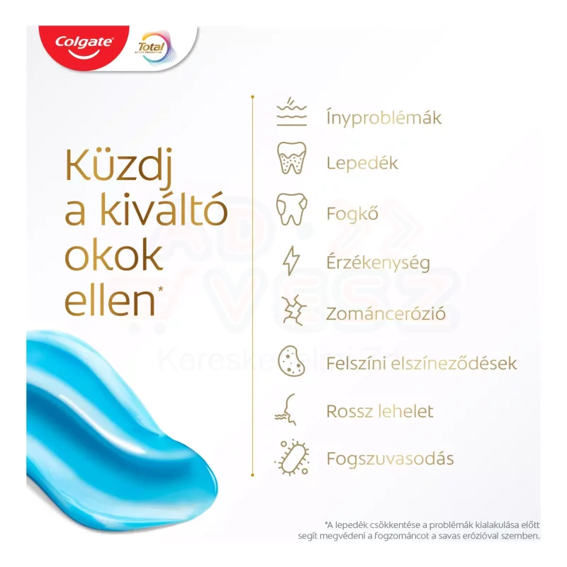 COLGATE fogkrém Total whitening 75 ml Kép