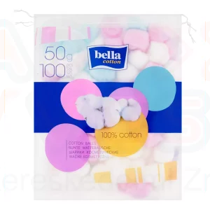 BELLA COTTON Kozmetikai Színes vattalabda 100 db