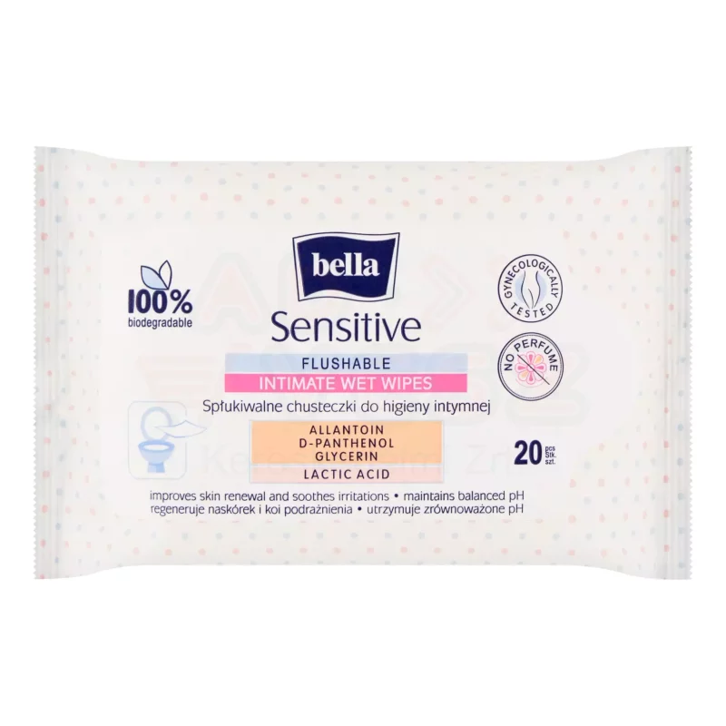 BELLA Intim nedves törlőkendő 20 db Kép