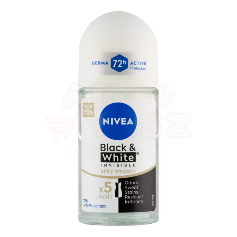 NIVEA golyós dezodor 50 ml Black&White invisible silky smooth Kép