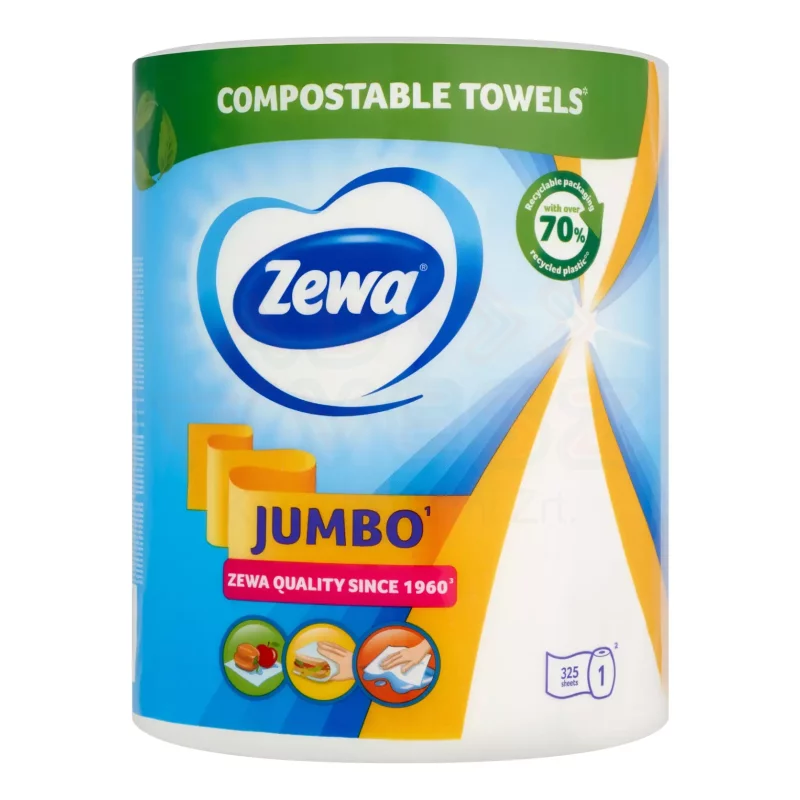 Zewa háztartási papírtörlő 2 rétegű 1 tekercses 325 lap White Jumbo Kép