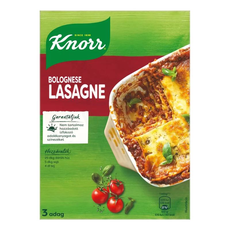 KNORR Lasagne 205 g Bolognese Kép