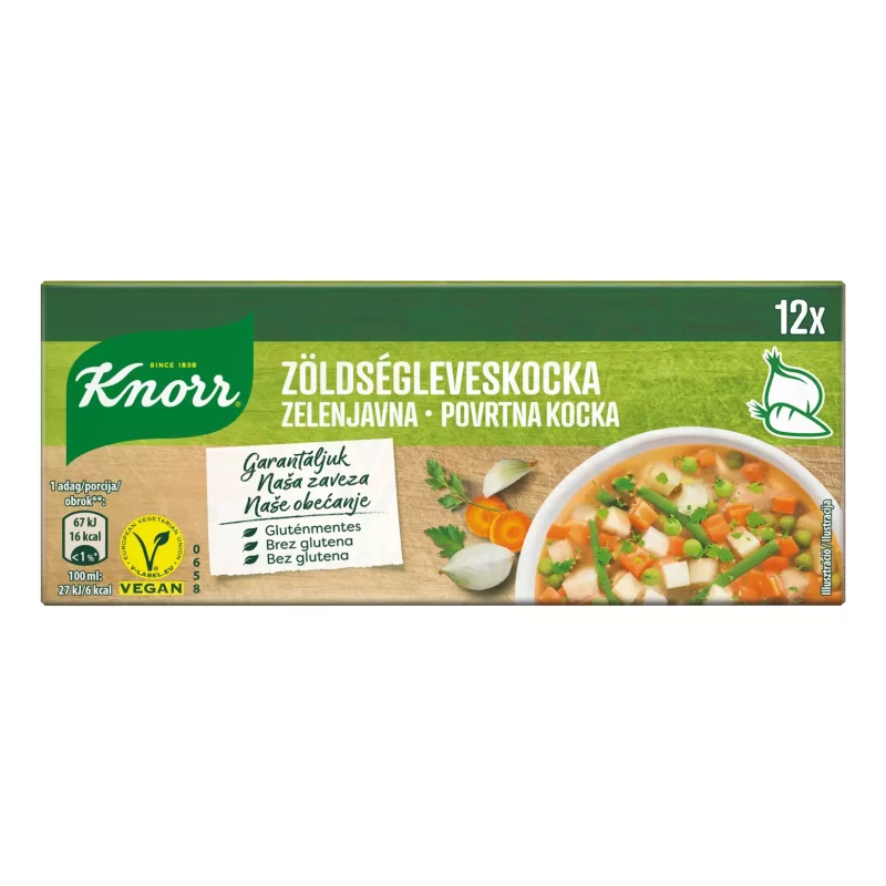KNORR Kocka Zöldségleveskocka 120 g Kép