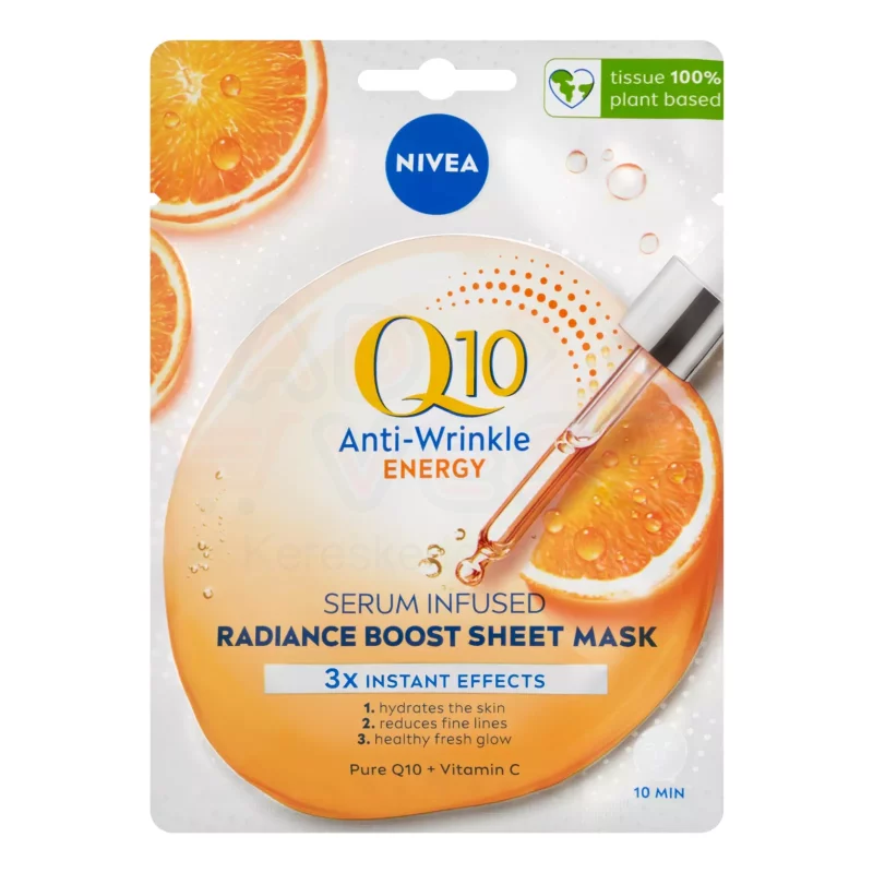 NIVEA Q10 PLUS fátyolmaszk 1 db 10 perces energetizáló Kép