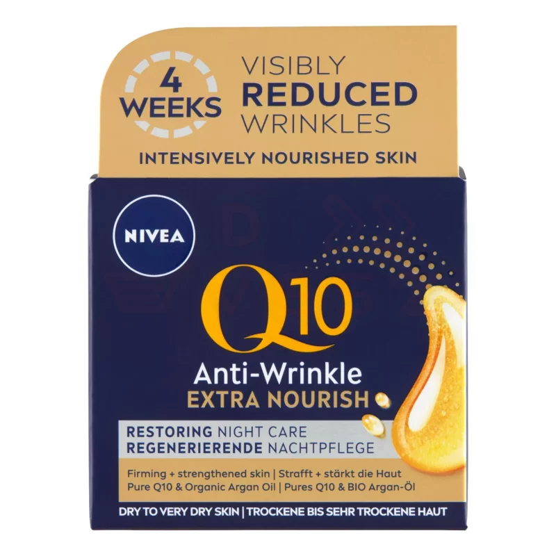 NIVEA Q10 POWER éjszakai arckrém 50 ml tápláló ránctalanító Kép