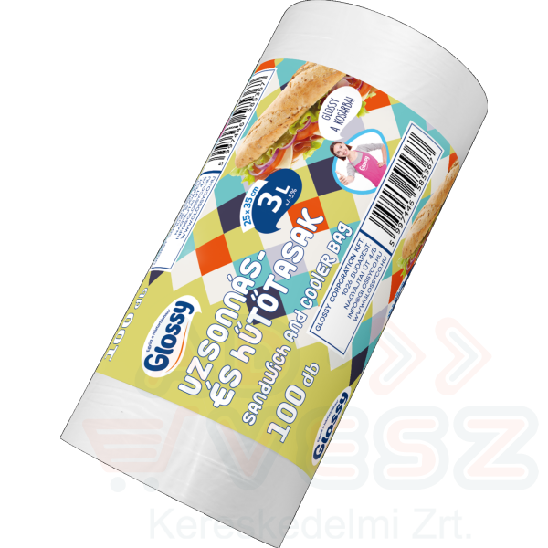 GLOSSY Uzsonnás tasak tekercsben 3 l Kép