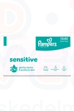 Pampers törlőkendő Sensitive 12x52 db (nem bontható) Kép