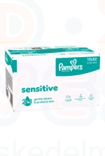 Pampers törlőkendő Sensitive 12x52 db (nem bontható) Kép