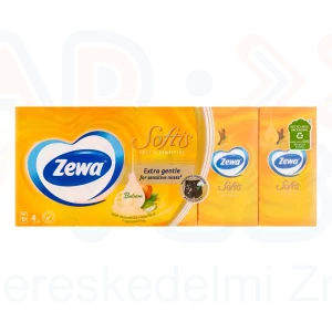 Zewa Softis papírzsebkendő 4 rétegű 10x9 db Soft&Sensitive
