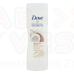 DOVE testápoló 400 ml Restoring Care testápoló krém száraz bőrre kókuszolajjal és mandula