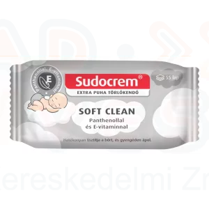 SUDOCREM törlőkendő 55 lap Soft clean